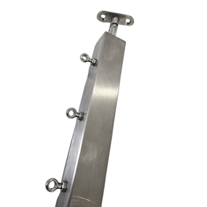 316 Stainless Steel Railing End Post with Casted Eye Bolt