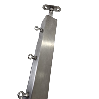 316 Stainless Steel Railing End Post with Casted Eye Bolt