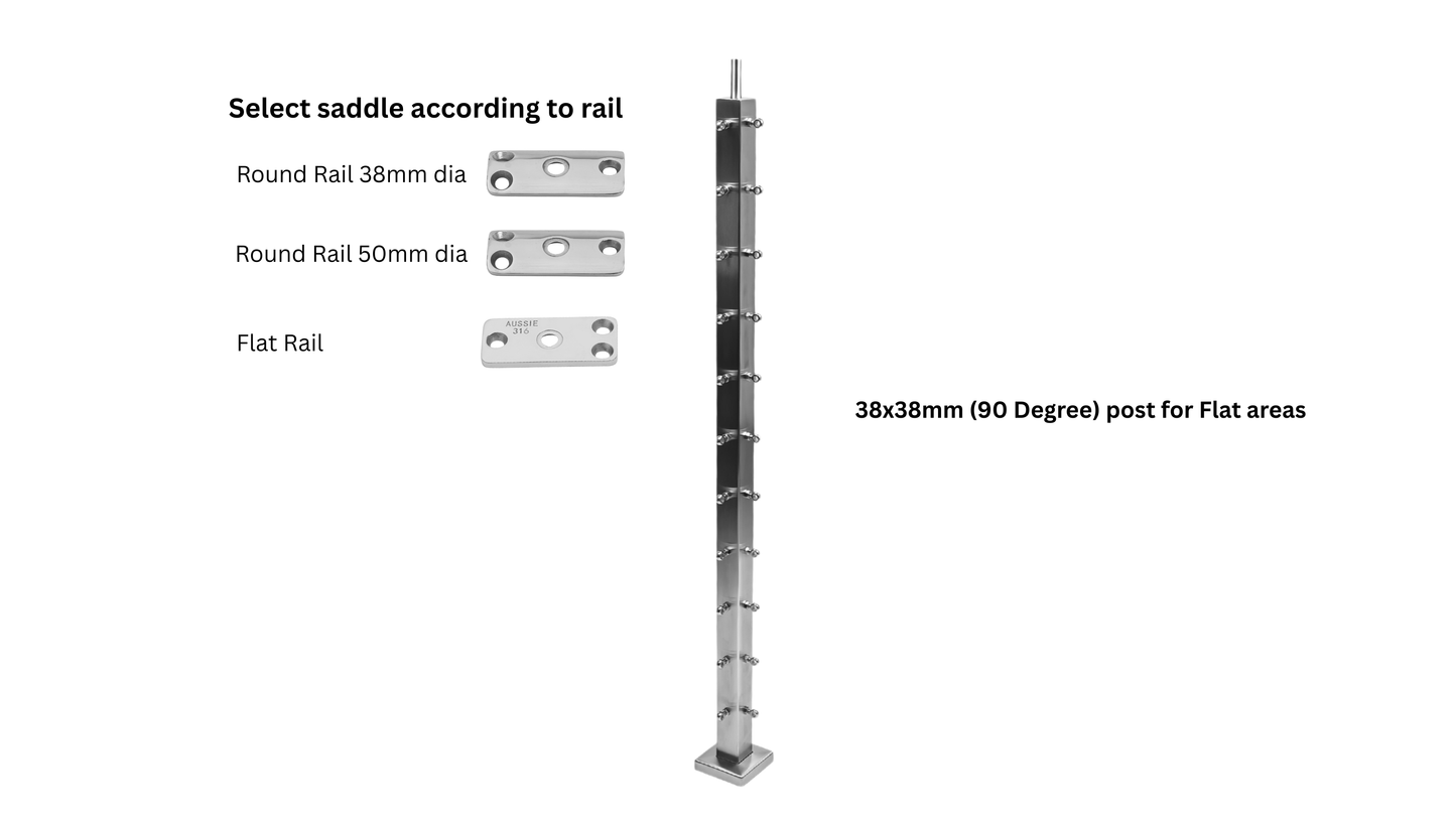 38.2x38.2mm Corner Post with Eye Bolt
